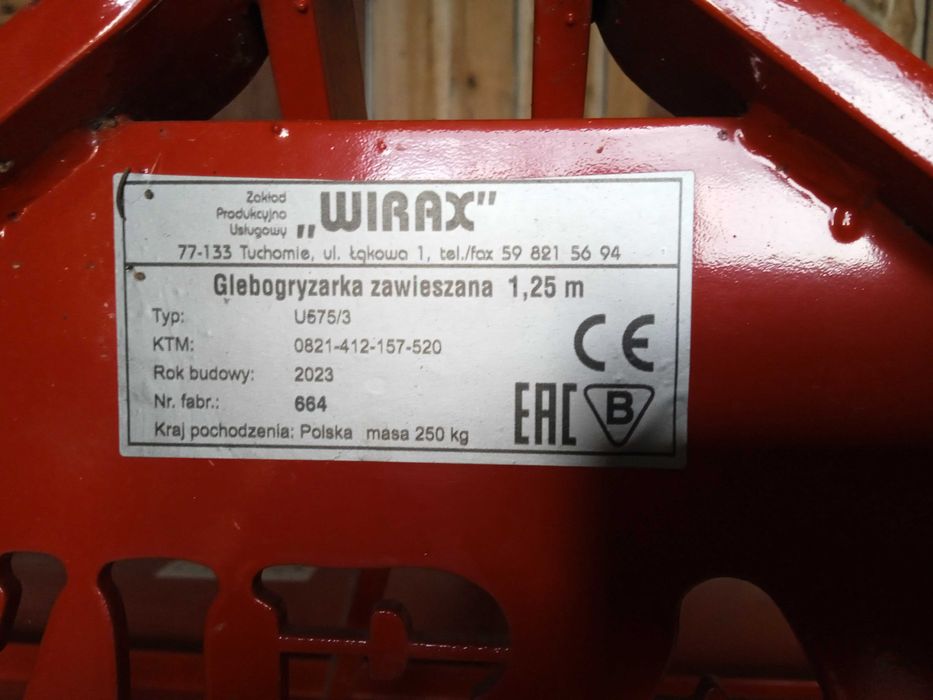 Glebogryzarka Wirax nowa