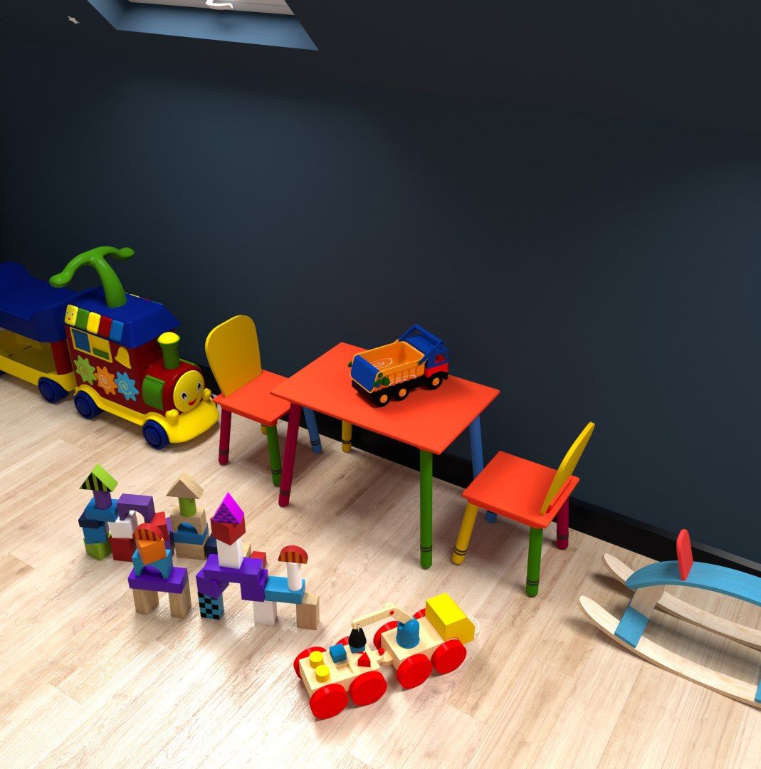 Meble dla dzieci komplet drewniany stół + 2 krzesła kolorowe ECOTOYS