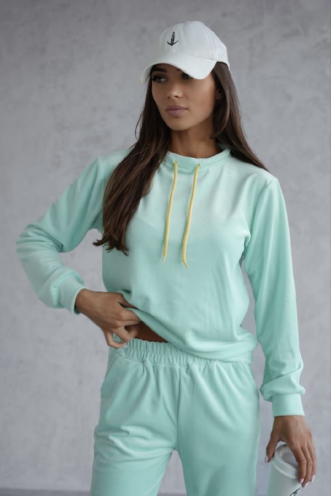 Damski dres welurowy miętowy L/XL