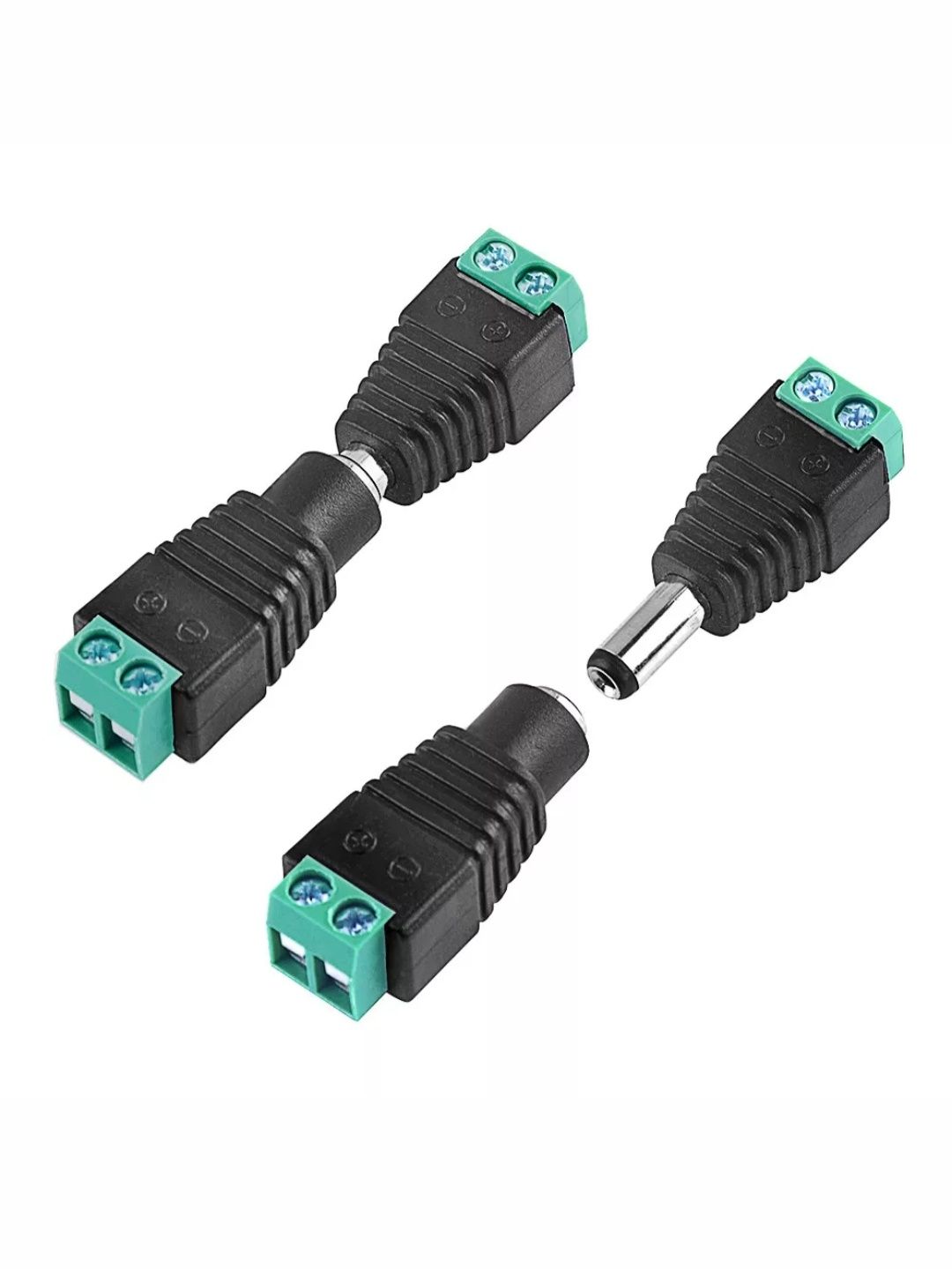 Pack 2 Conector DC macho fêmea