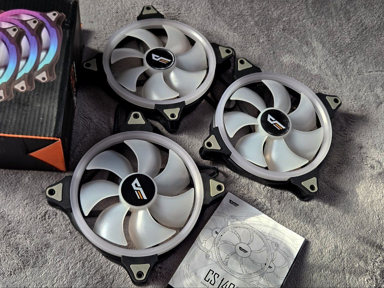 Корпусний Вентилятор 140мм Кулер argb darkFlash CS 140 3inl