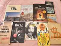 Livros vários viagens, aventura, música, finanças, História