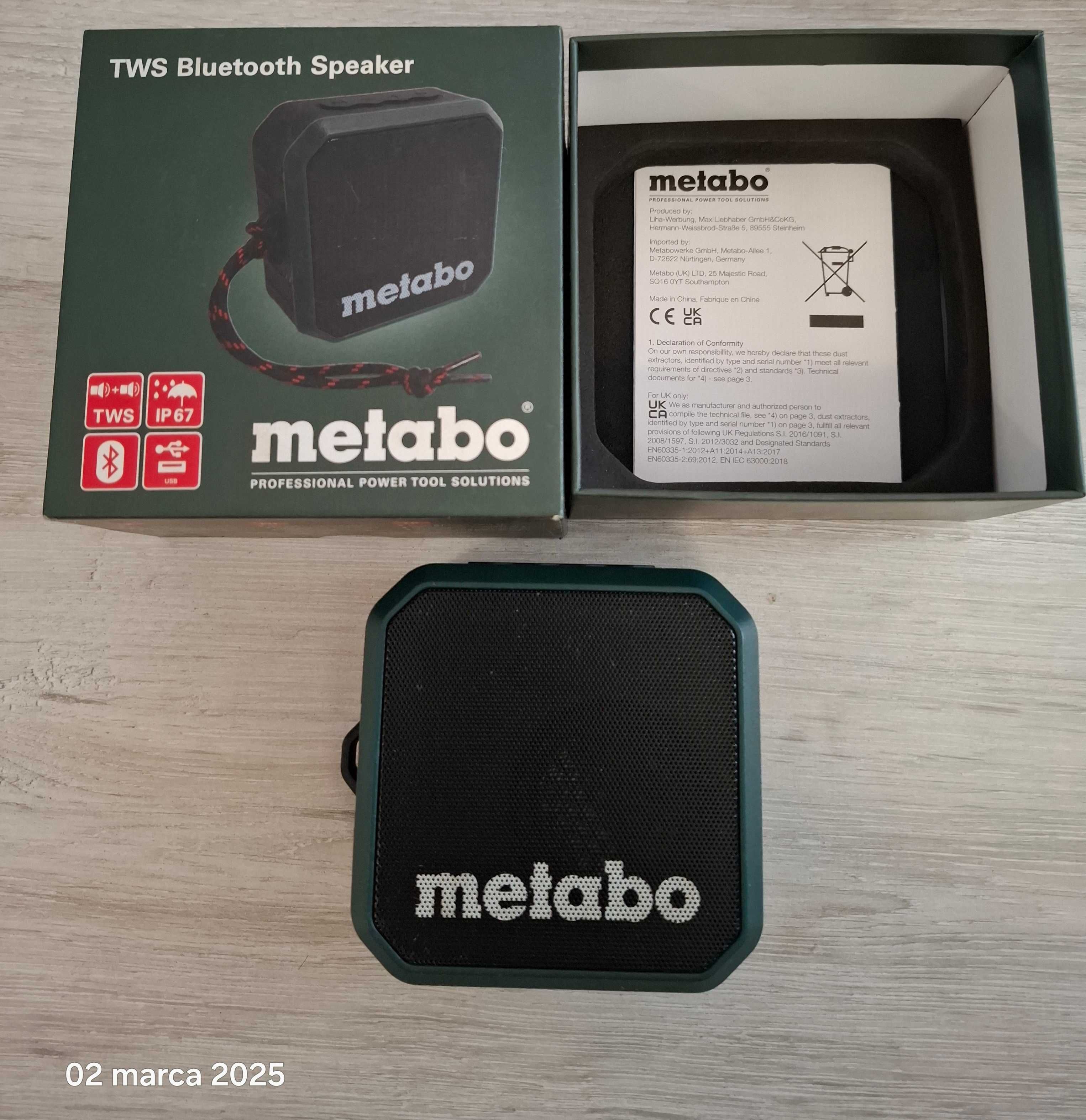 Głośnik bezprzewodowy Metabo Bluetooth