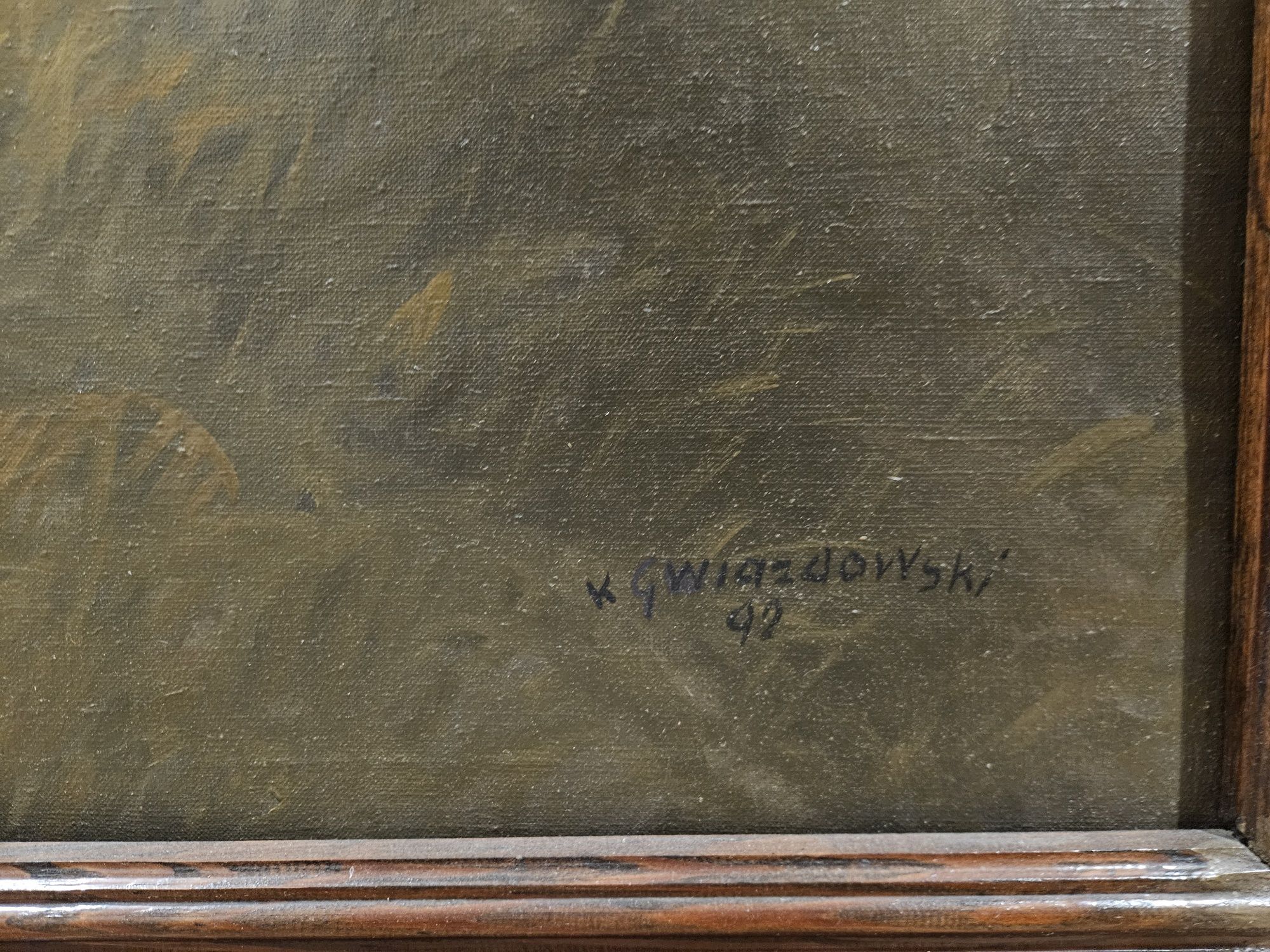 Duży obraz płótno 147/107 K.Gwiazdowski 92r