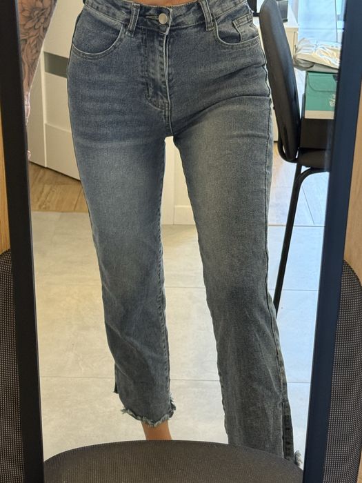 Spodnie jeans bawełniane S proste