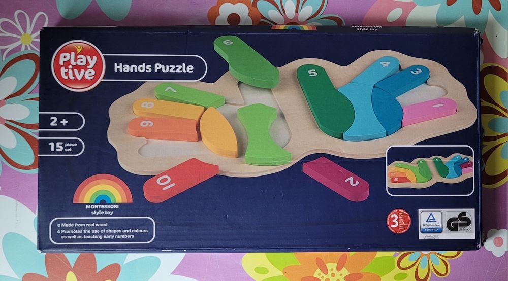 Drewniane układanki PlayTIve hands puzzle i balance game
