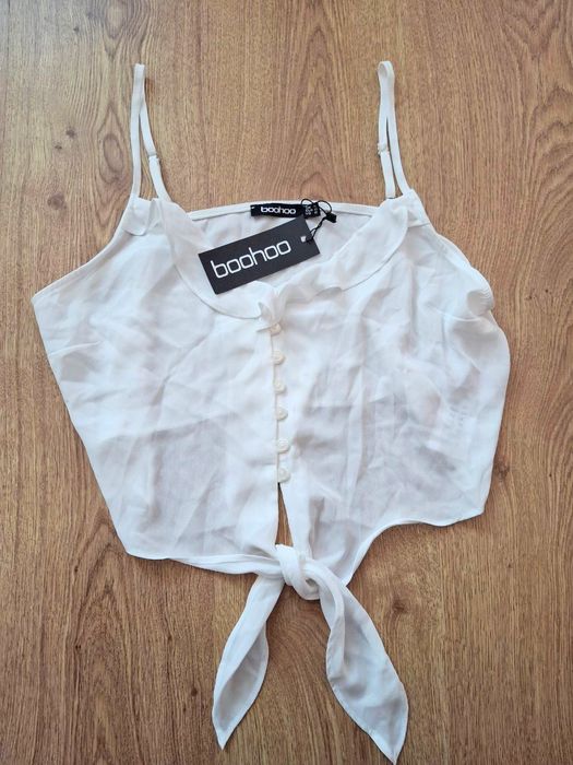 Новий білий жіночий топ boohoo