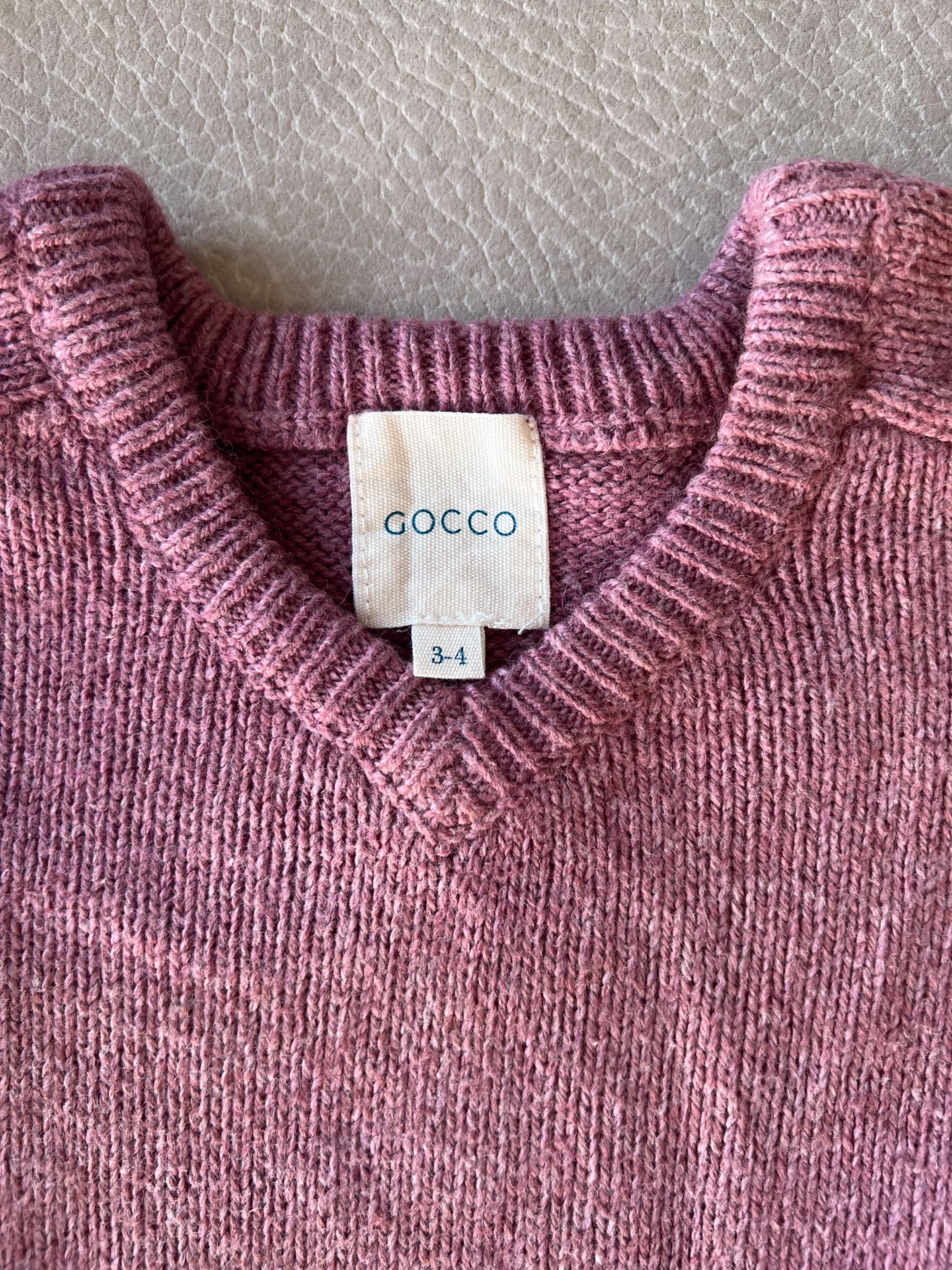 Camisola malha rosa Gocco 3/4 anos