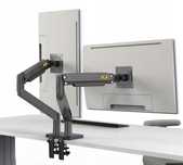 Solidny Obrotowy Uchwyt Biurkowy na Dwa Monitory 22"-32" VESA Regulacj