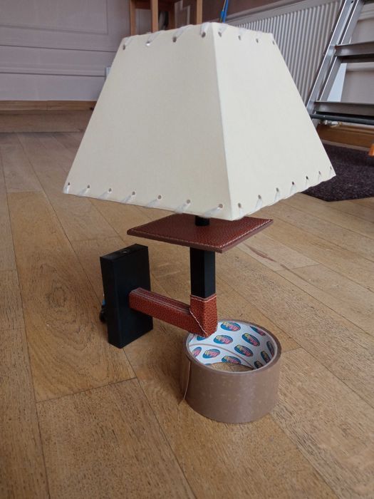 Komplet BOVER Oświetlenia Biura Domu Salonu 2 lampy 3 kinkiety SKÓRA