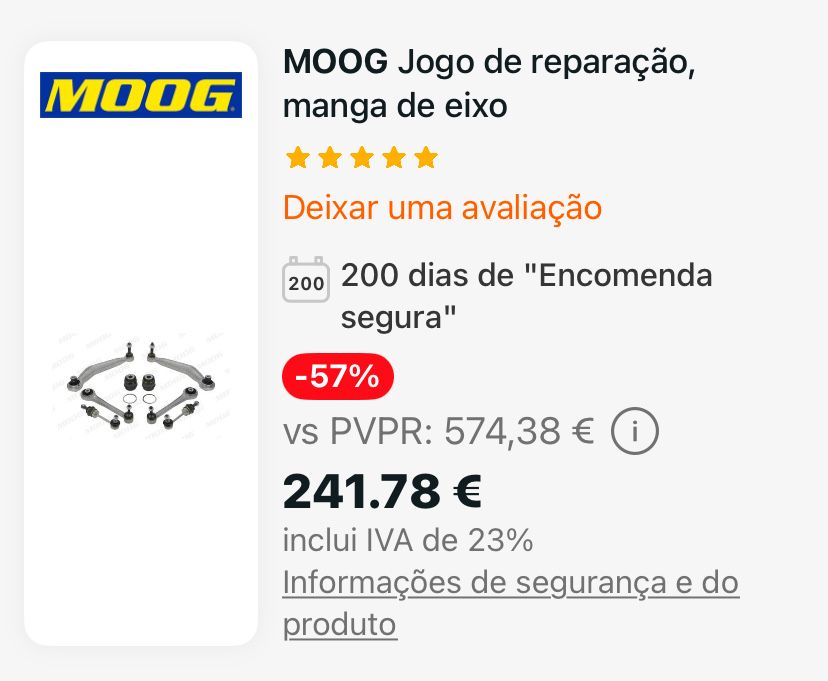 E60 Manga de eixo traseiro