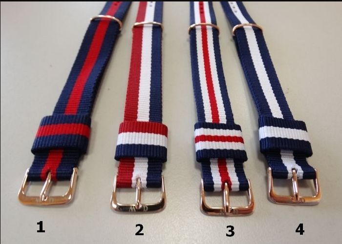 Do zegarków Daniela Wellington paski nylon 18 20mm zlota sprzaczka