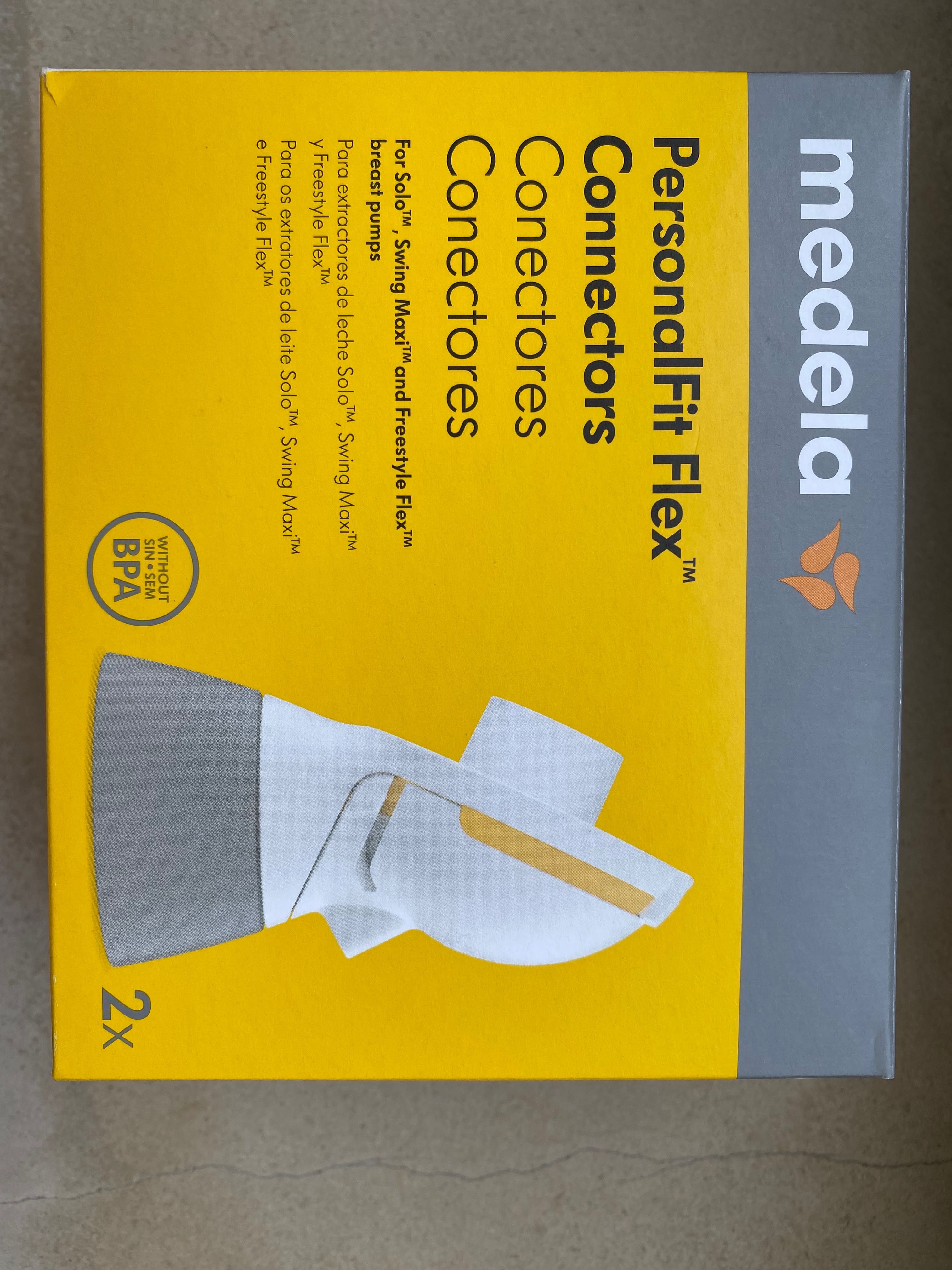 Conector para máquina de extração de leite materno. Marca MEDELA.