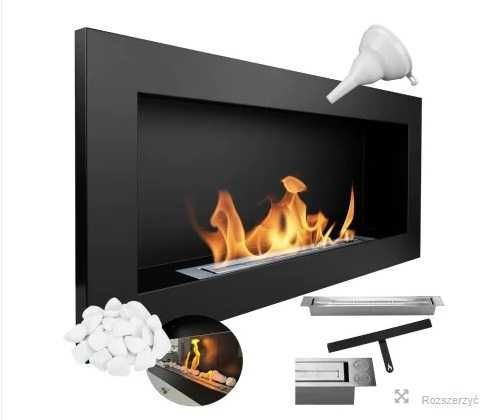 Biokominek wiszący 900x400 czarny mat+gratisy