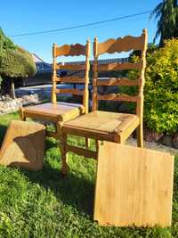 2 krzesła drewniane