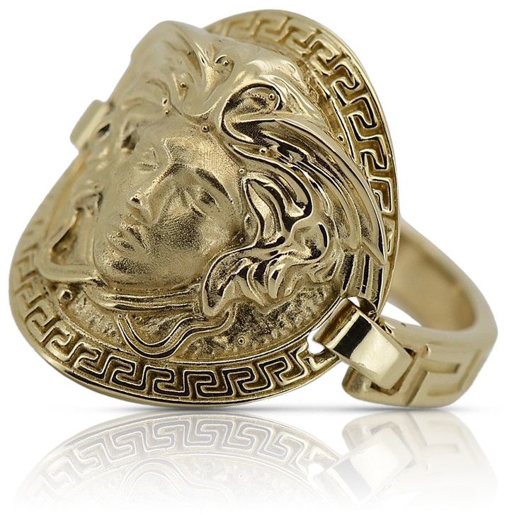 Złoty pierścionek 14k 585 Meduza grecka droga crn001y  Gdańsk