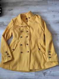 Żółto musztardowy płaszczyk New Look 42