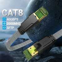 Кабель CAT8 rj45 40 gbps 2000mhz sftp 50 см