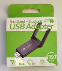Wi-Fi адаптер, 1300 Мбіт/с, USB 3.0, 2.4G/5GHz + Bluetoth 4.2(в наявн)