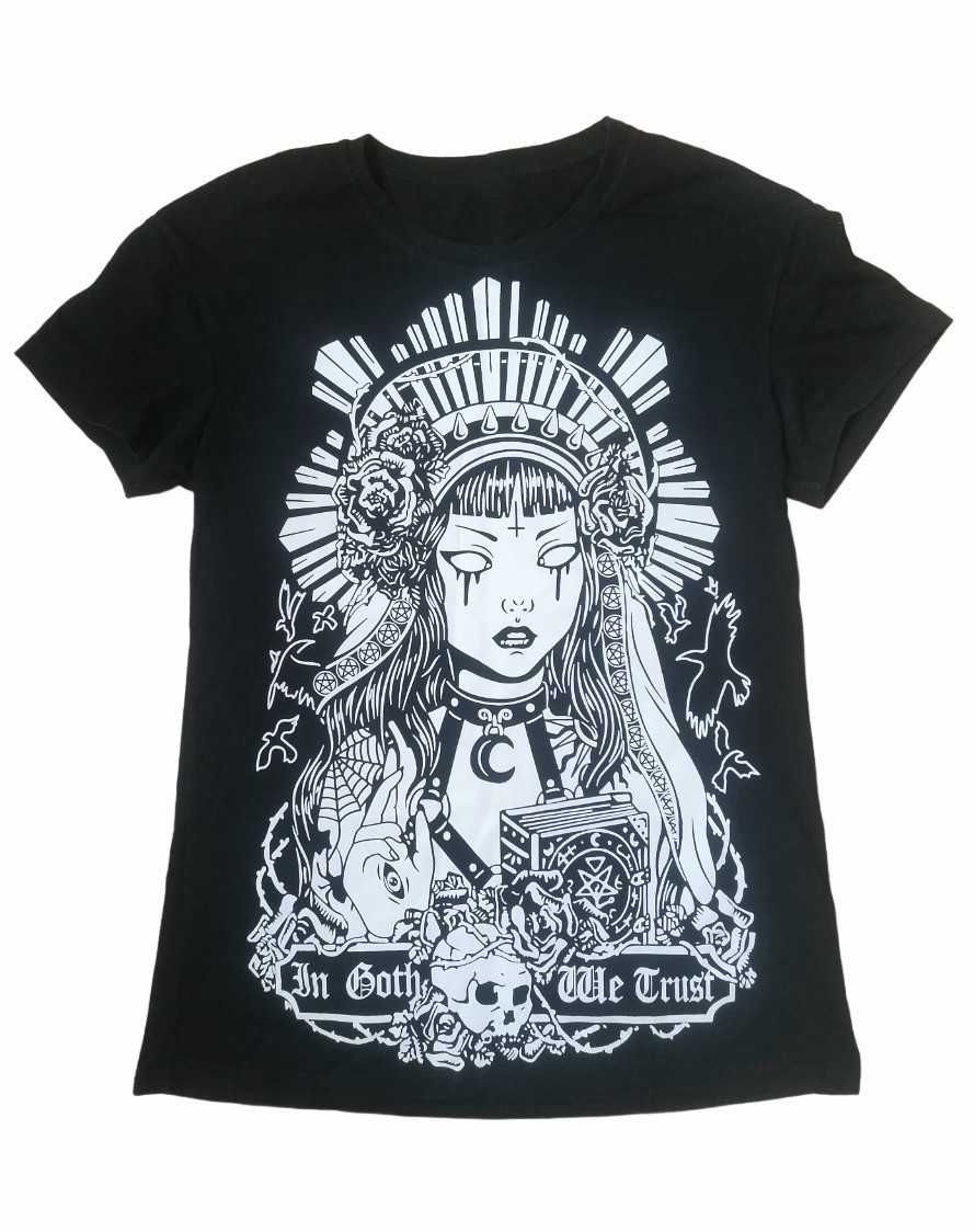Bluzka goth witch satanic pentagram restyle killstar