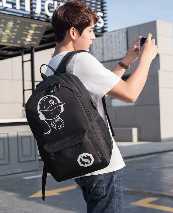 Школьный РЮКЗАК с подсветкой!   Портфель 2в1 з навушниками!