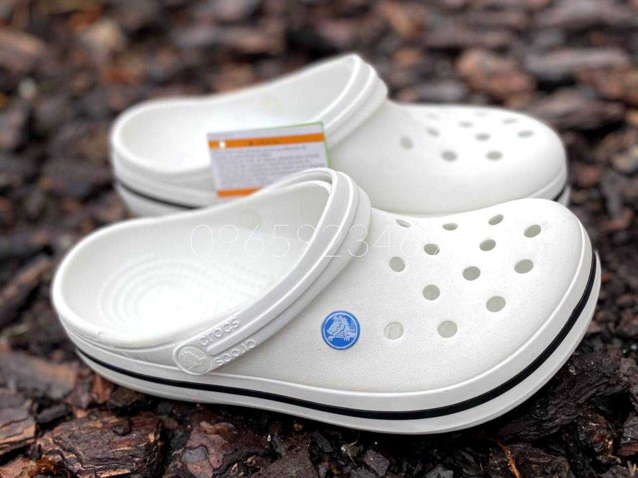 Купить Білосніжні крокс оригінал Crocs Crocband Clog 36-45 Джибітси
