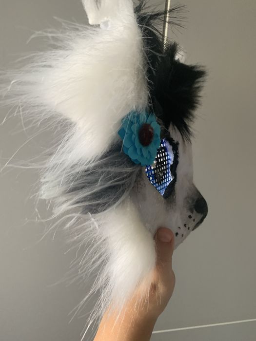 Maska therian Husky ręcznie wykonana