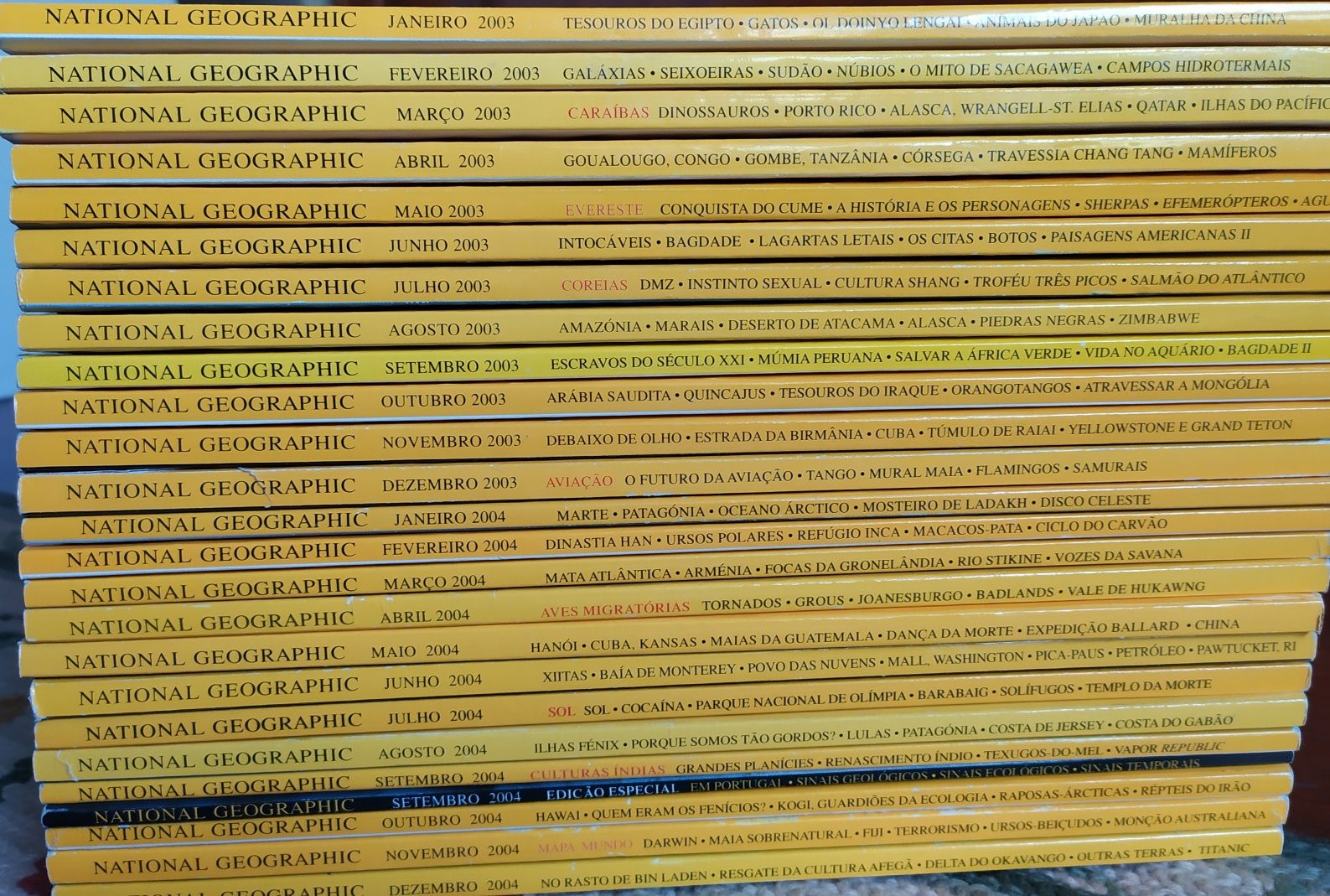 Revistas National Geographic 2001/2006