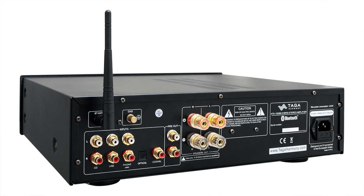 Wzmacniacz stereo hybryda TAGA HARMONY HTA-1000B / 2 x 144W / czarny