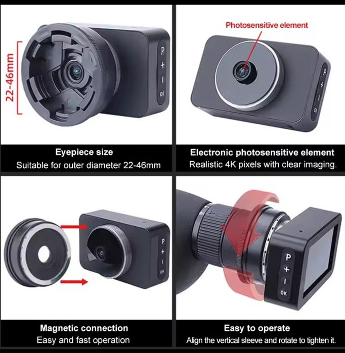 Câmera ocular de telescópio