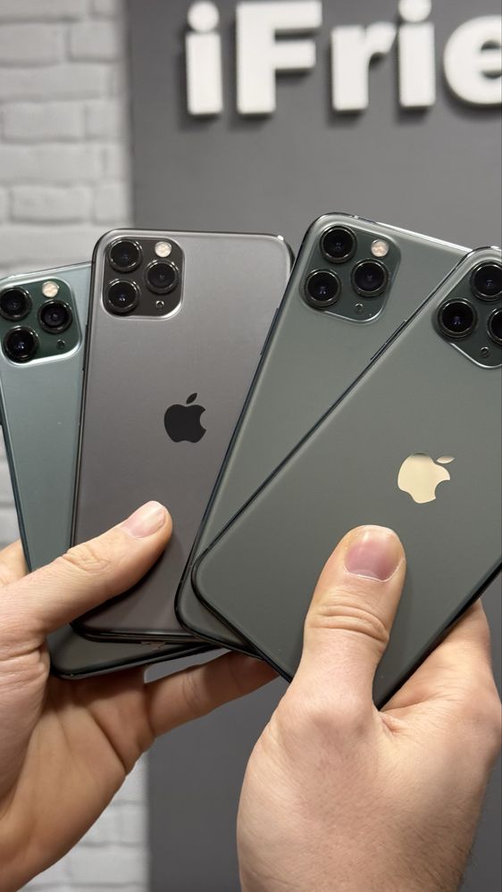 iPhone 11 pro 64/256gb silver, green 100% ємкість батареї