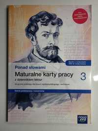 Ponad słowami 3 - maturalne karty pracy z dziennikiem lektur