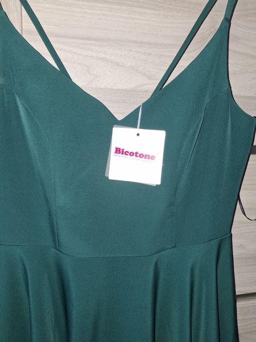 Nowa sukienka balowa rozm M przepiękna butelkowa zieleń