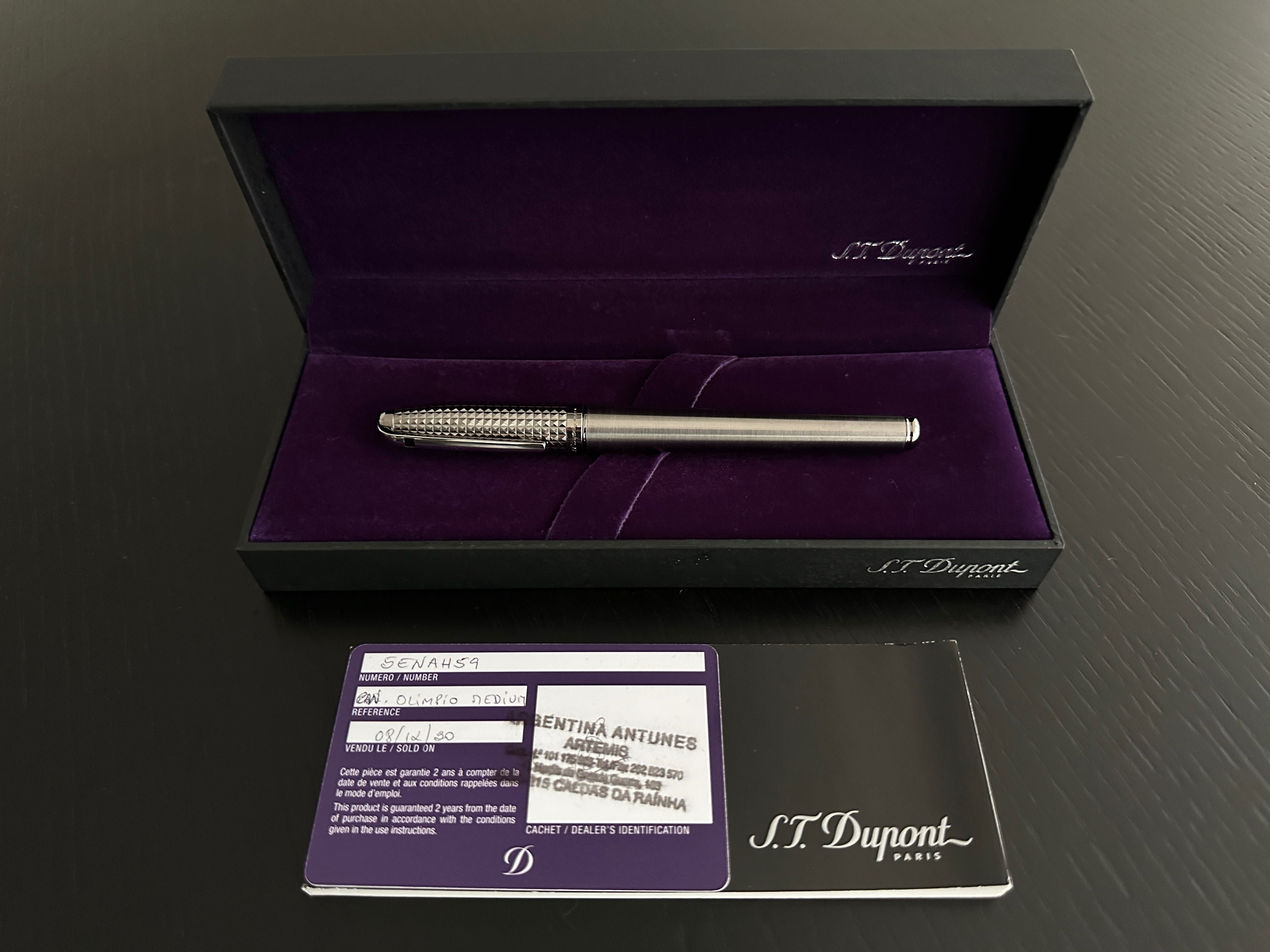 Caneta de Aparo S.T. Dupont Olympio (F Nib) como nova