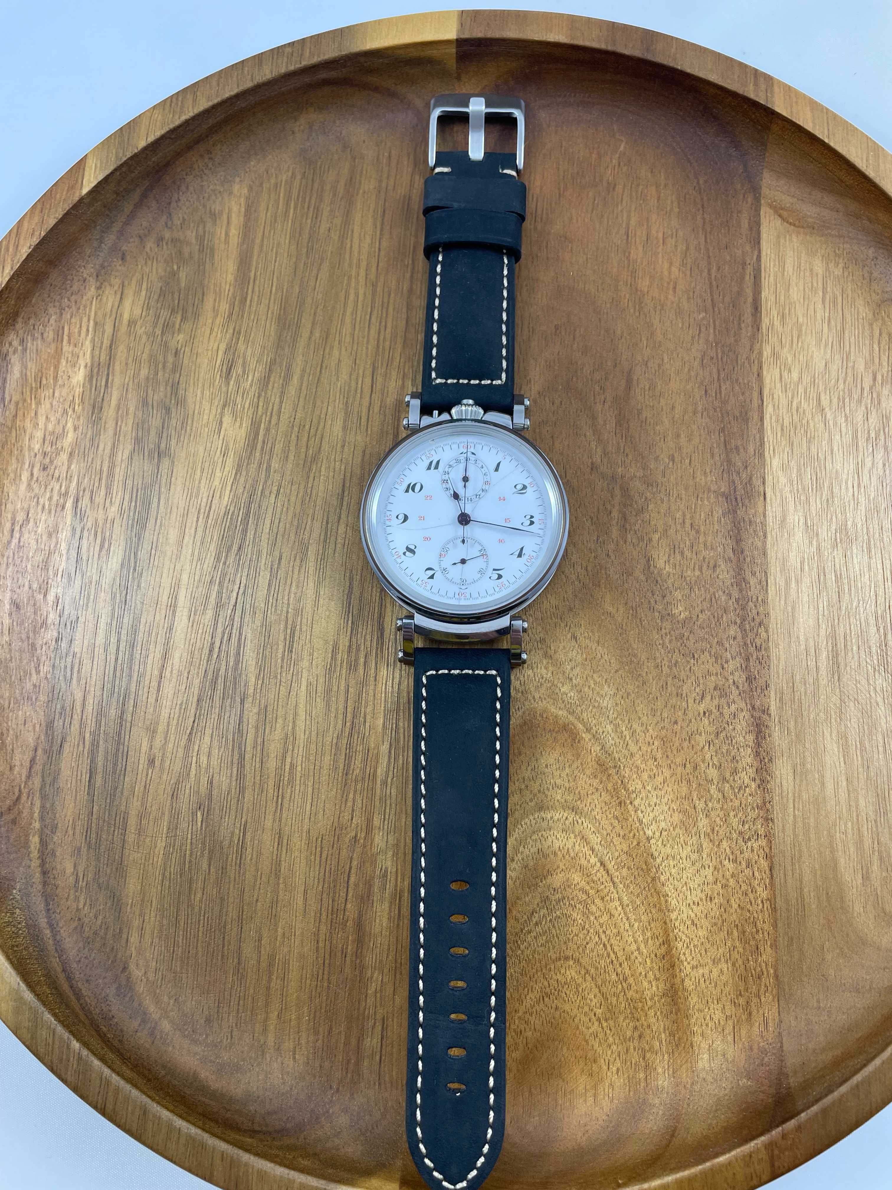 Unikatowy zegarek pasówka ze stoperem i chronometrem