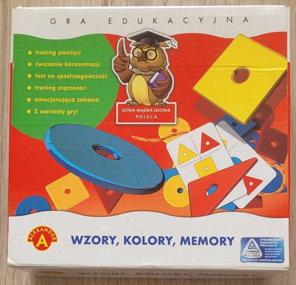 Gra edukacyjna wzory kolory memory montessori