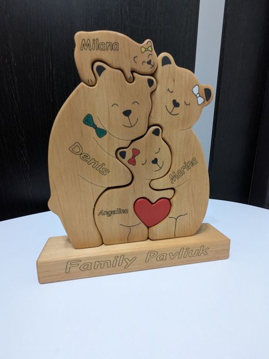 Подарунок Статуетка Пазл "Сімейні Цінності" до Нового Року Різдва