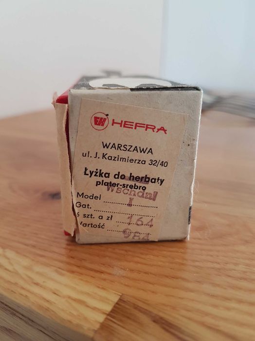 HEFRA łyżeczki do herbaty 6 szt. platerowane srebro