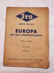 Mapa EUROPY JRO Verlag III Rzesza 1941r.- 89 x 120 cm