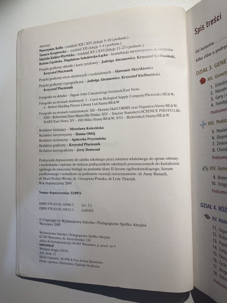 Podręcznik Biologia „Poznać zrozumieć” cz.2
