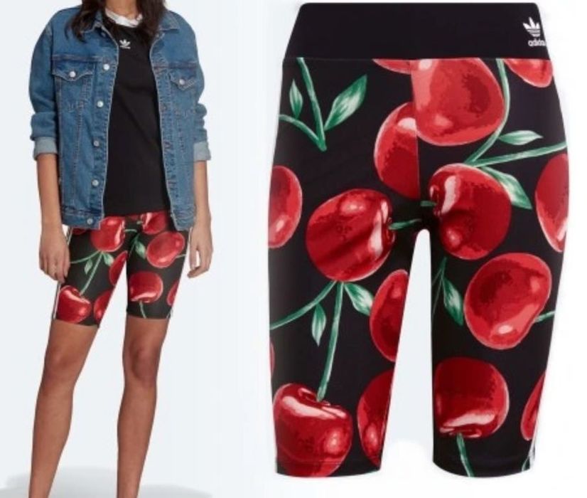 Kolarki Damskie Adidas Getry Legginsy Szorty GN2863 WIŚNIE