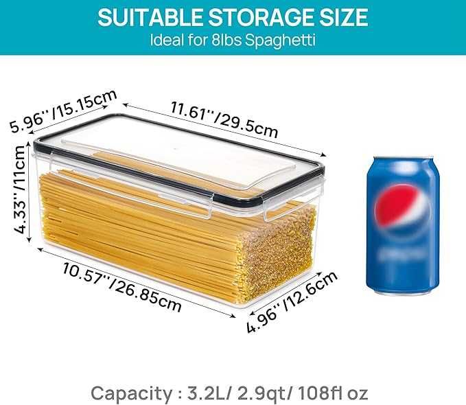 Hermetyczne Pojemniki na żywność/zapasy+etykiety+miarka 3,2L-4x-330