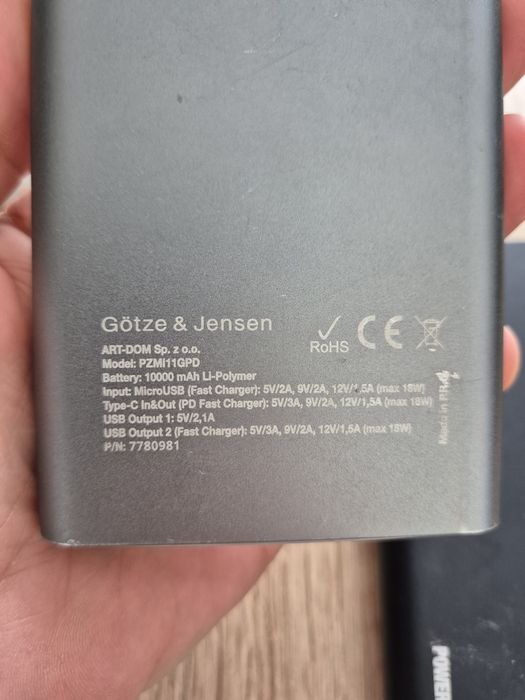 Powerbank 10000 mAh, 20000 mAh, 2200 mAh, fast charge
