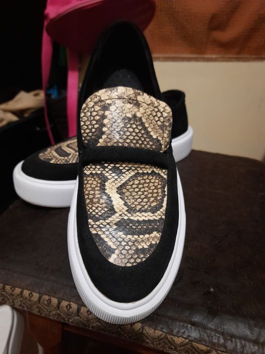 Замшевые лоферы, туфли