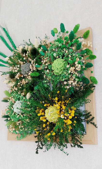 Obraz 3D z suszonych kwiatów