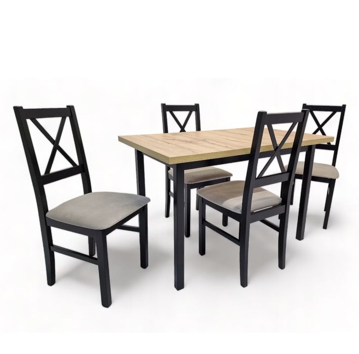 Zestaw 6 solidnych krzeseł