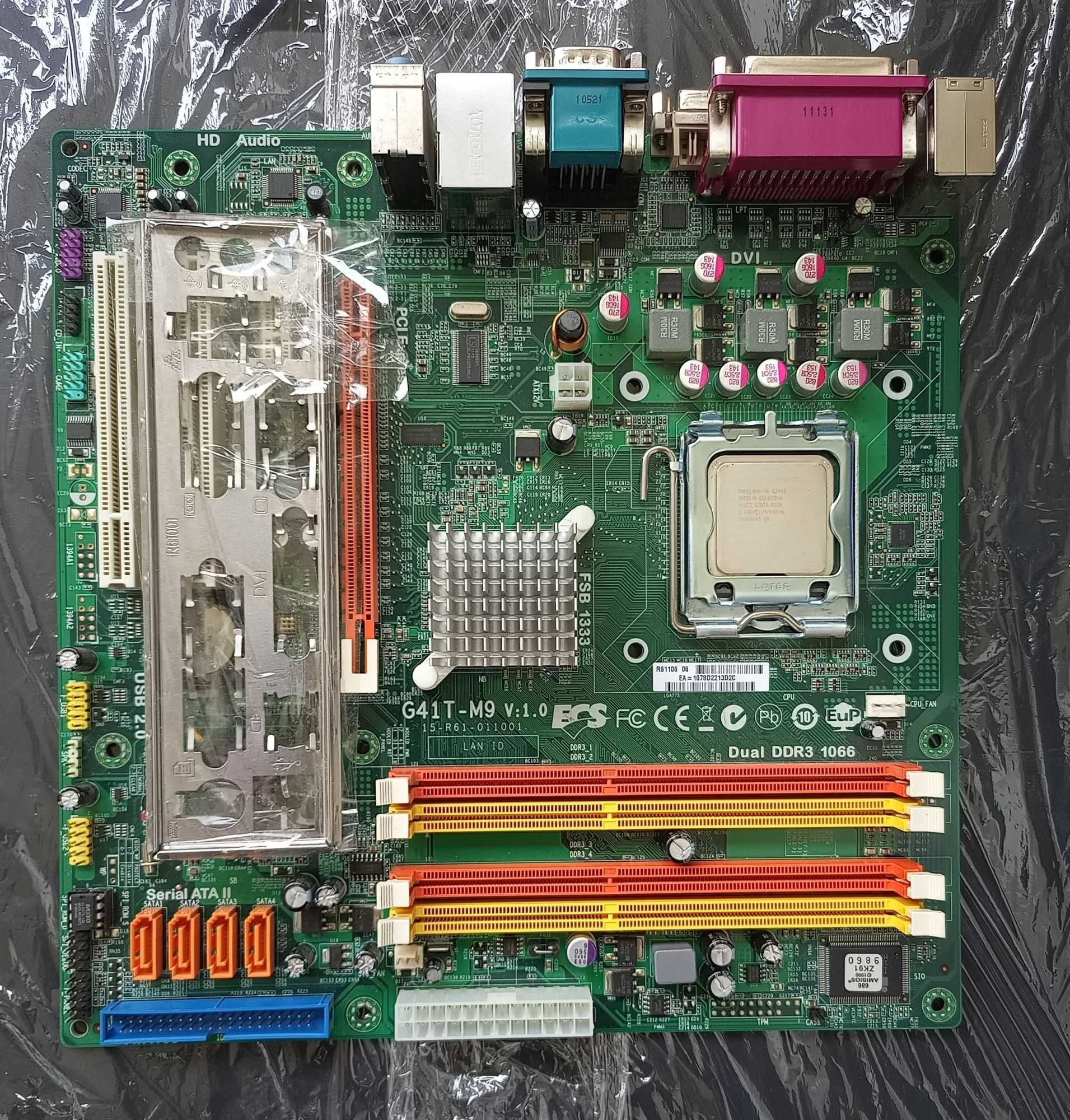 Материнская плата S775 ESC-G41T-M9 ver.1 4 x DDR3 видео VGA DVI