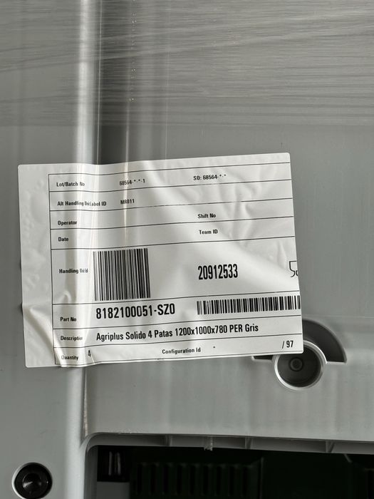 PALOTES DE PLASTICO VEDADOS 507L