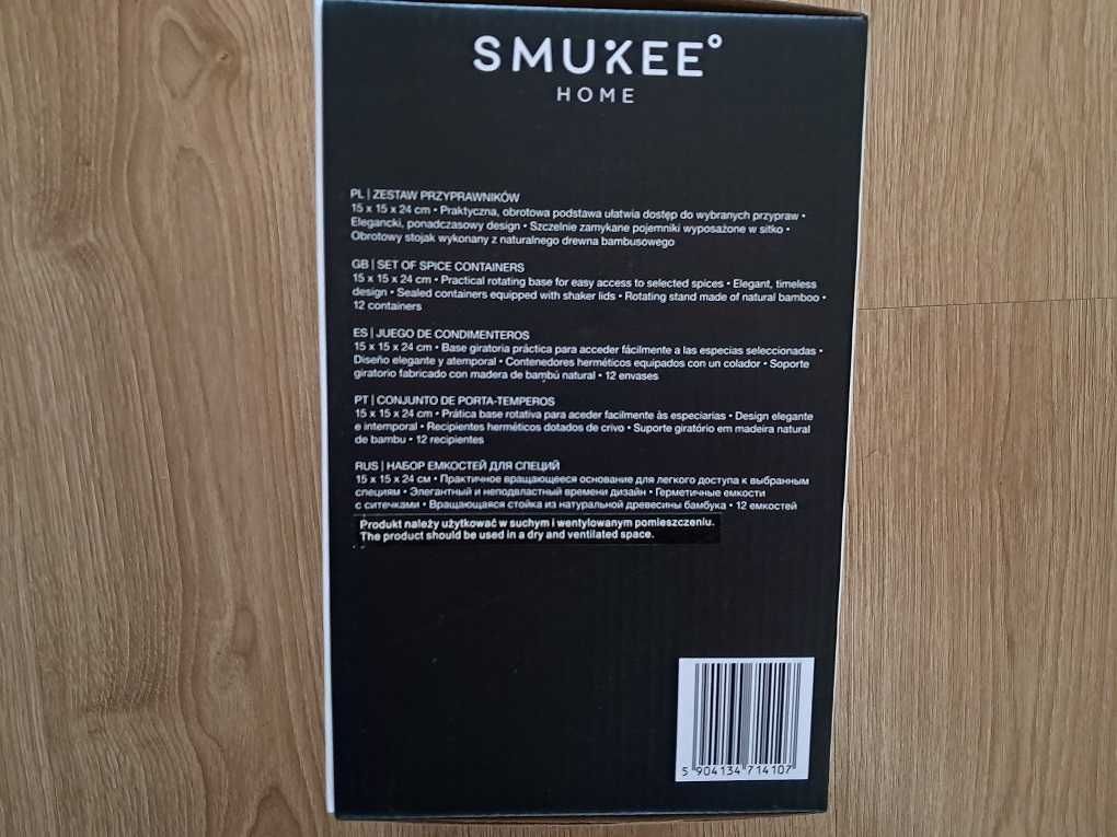 Zestaw przyprawników organizer SMUKEE 12 pojemników nowy