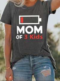 Tshirt mama 3 dzieci M